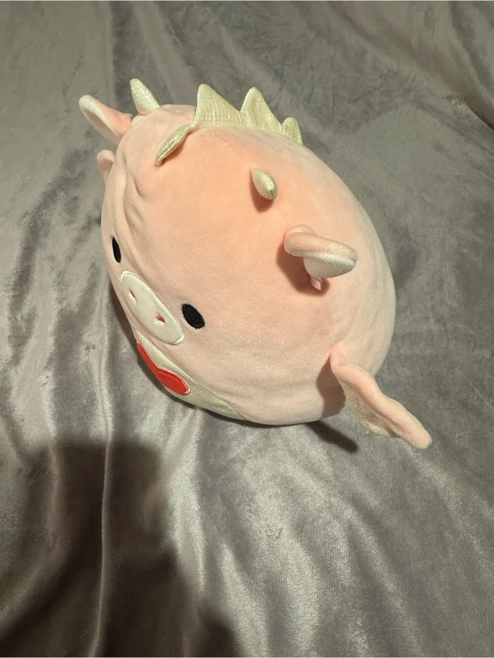 Squishmallows Pink Dragon with Red Heart and Shiny Belly